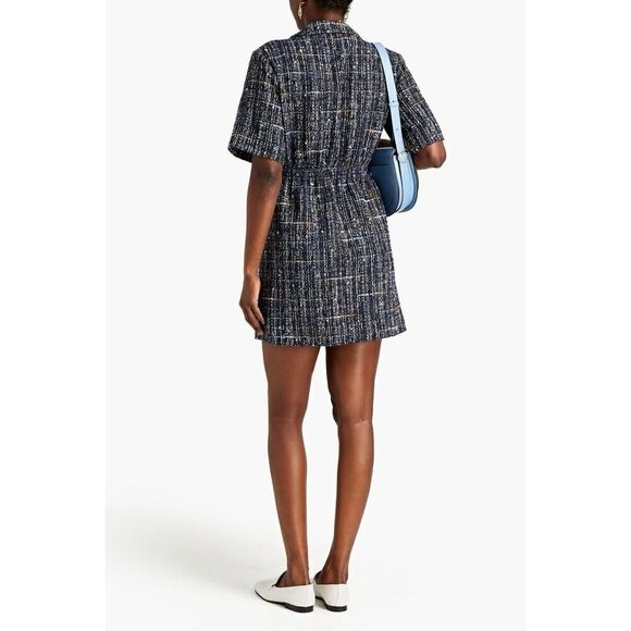 Sandro Black and White Tweed Mini Dress - Picture 3 of 16